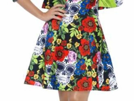 Day Of The Dead Dress & Jacket Adult Costume For Sale