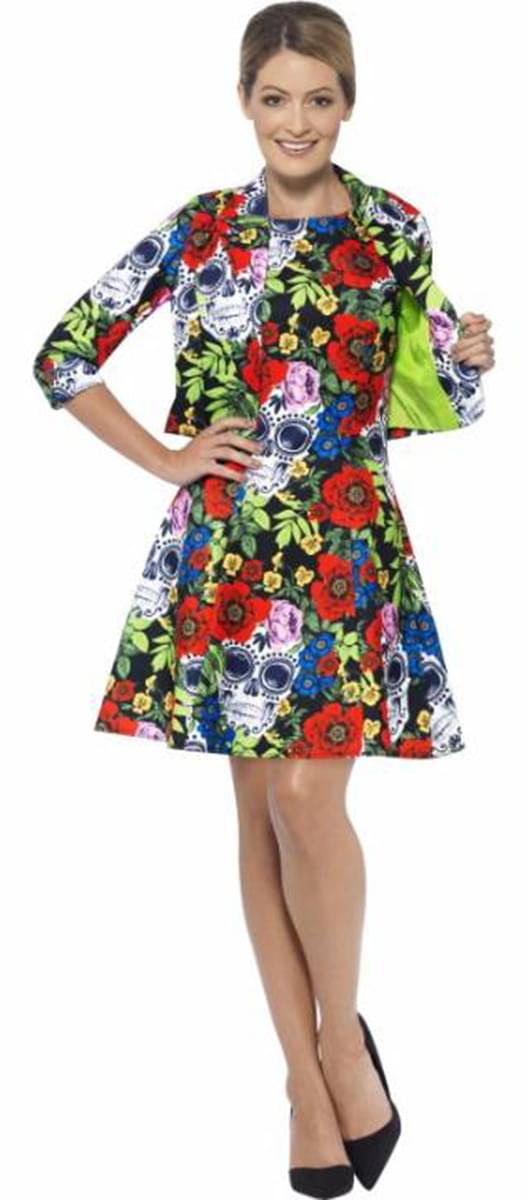 Day Of The Dead Dress & Jacket Adult Costume For Sale