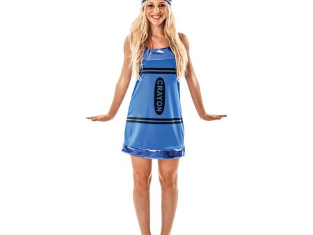 Blue Crayon Women s Dress Costume Cheap