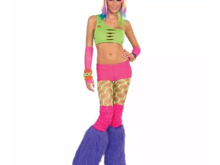 Club Candy Solid Neon Costume Booty Shorts Adult: Pink Supply