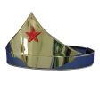 Wonder Gold & Red Star Adjustable Costume Crown Adult Fashion