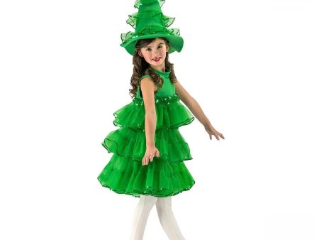 Glitter Christmas Tree Child Costume Small Online Hot Sale