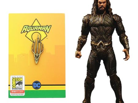 Aquaman Set of 2 with Action Figure and SDCC Exclusive Pin For Discount