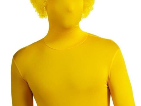 2nd Skin Deluxe Yellow Afro Costume Wig Adult Online Sale