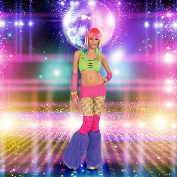 Club Candy Solid Neon Costume Booty Shorts Adult: Pink Supply