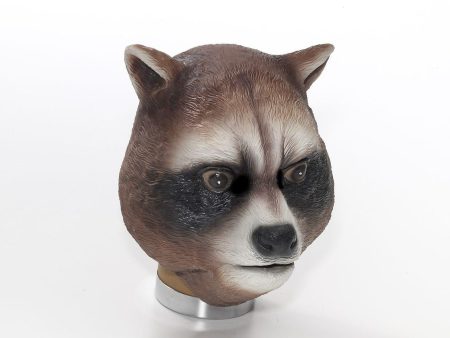 Latex Animal Costume Mask Adult: Raccoon Online