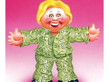 Garbage Pail Kids Disg-Race To The White House Cashin  In Clinton #62 For Sale