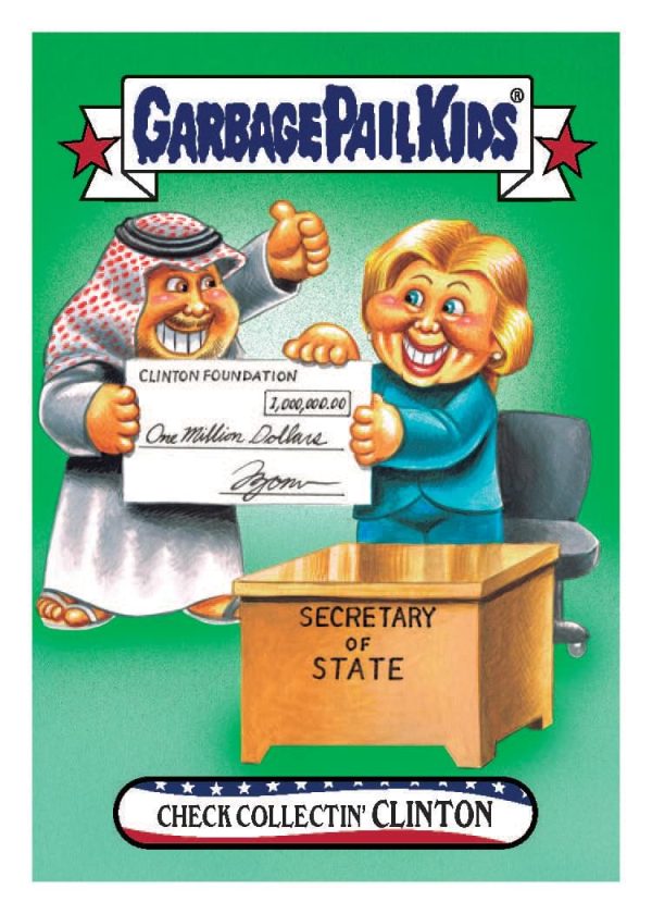 Garbage Pail Kids Disg-Race To White House Check Collectin  Clinton #60 Online Sale