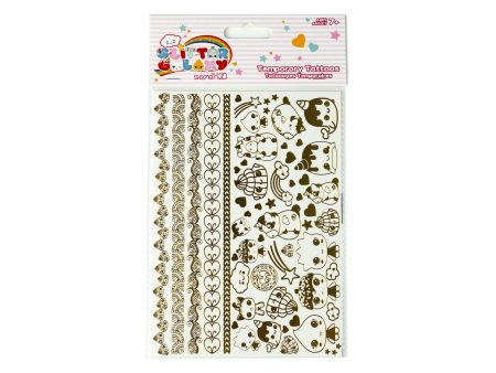 Glitter Galaxy Gold Shimmer Temporary Tattoo Sheet Wave 1 Discount