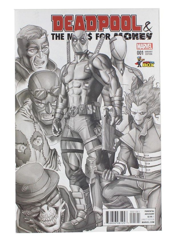 Marvel Deadpool Mercs for Money #001 Comic Con Box 2016 Exclusive B&W Cover Online