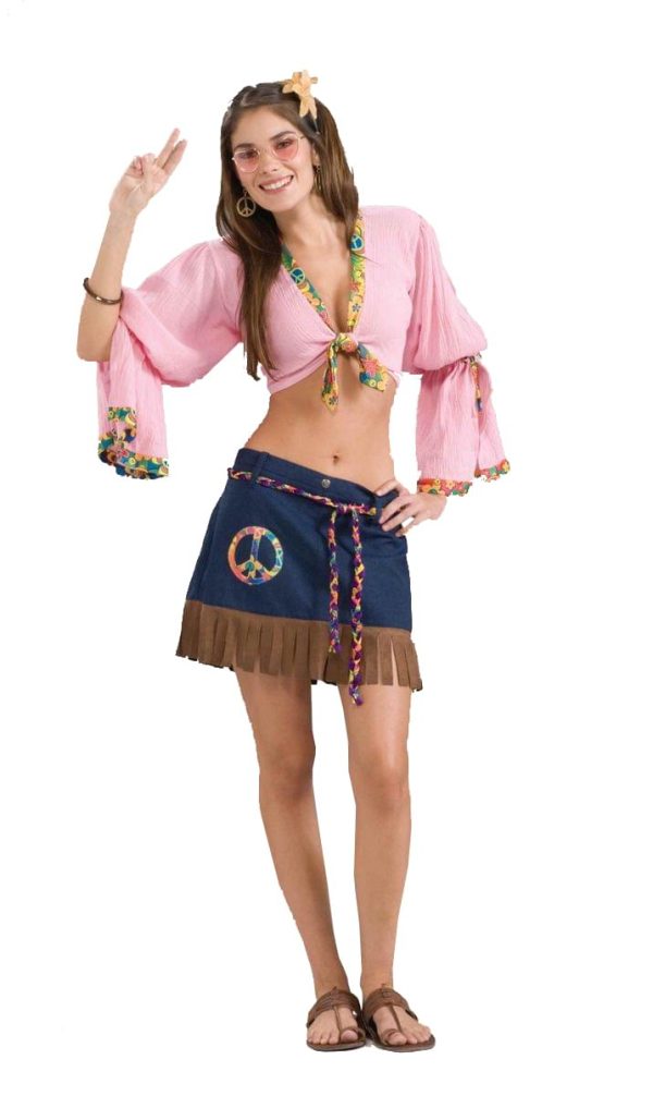 Sexy Generation Hippie Chickie Costume Skirt Adult Fashion