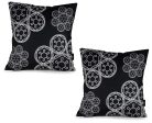 Star Wars Black Throw Pillow | White Imperial Logo | 20 x 20 Inches | Set of 2 Online Sale