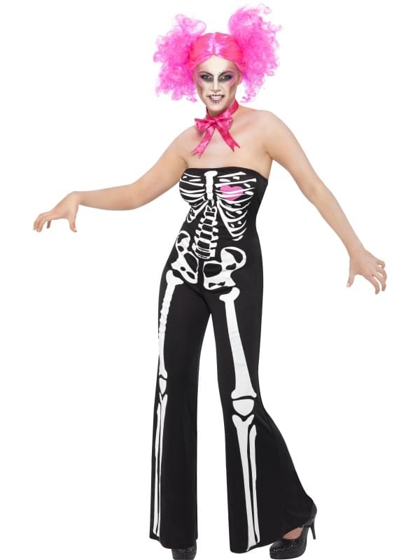 Sassy Disco Skeleton Costume Adult Cheap