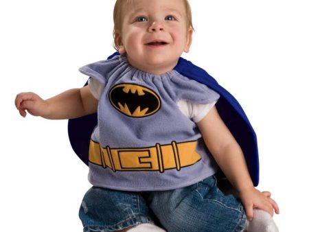 Batman Brave And Bold Batman Deluxe Baby Bib w Cape Online Hot Sale