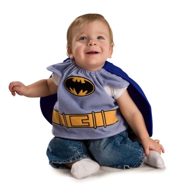 Batman Brave And Bold Batman Deluxe Baby Bib w Cape Online Hot Sale