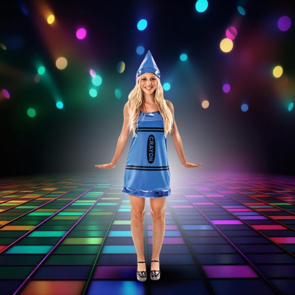 Blue Crayon Women s Dress Costume Cheap