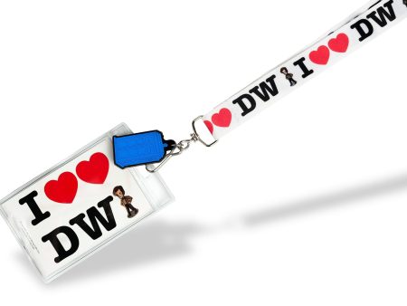 Doctor Who I Heart the Doctor with 2D TARDIS Lanyard Charm Online Hot Sale