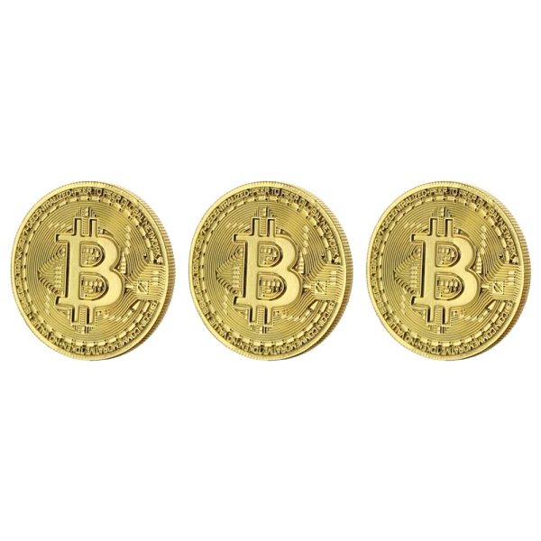 Bitcoin Gold Plated 3 Piece Replica Set – Collector’s Premium Quality Prop Money Fashion