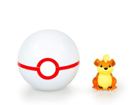 Pokémon Clip  N  Carry Poké Ball & Growlithe Set | Includes Ball & 2  Growlithe Figure Fashion