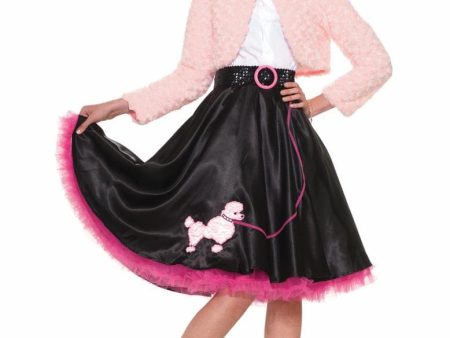 50 s Sweetheart Deluxe Poodle Skirt Costume Set Adult Online now