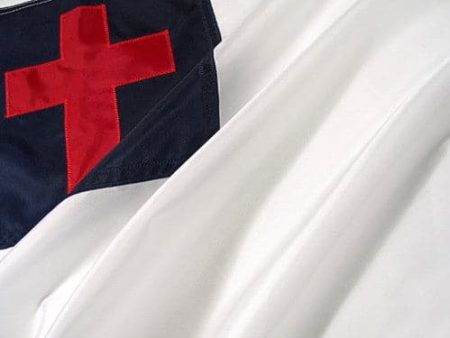 6x10ft Christian Flag with Appliqued Cross - Heavy Duty Outdoor Nylon Online Hot Sale