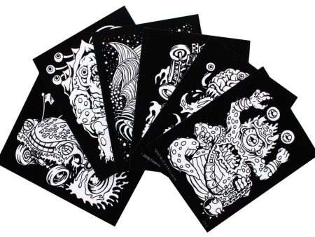 6 Velvet Coloring Sheets, Boy Themed For Sale