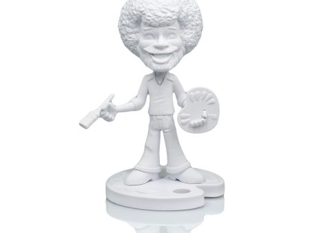 TOONIES  PAINT YOUR OWN  BOB ROSS 6.5  VINYL FIGURE COLLECTIBLE | WHITE VARIANT Hot on Sale