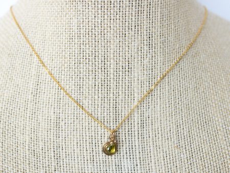 Orchid Moon - Peridot Spiral Necklace Cheap