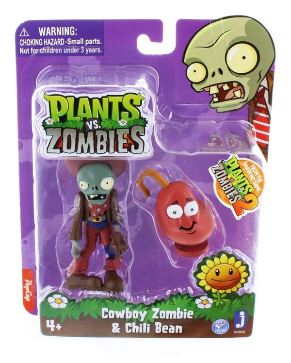 Plants Vs Zombies 3  Figure 2-Pack: Cowboy Zombie & Chili Bean For Cheap