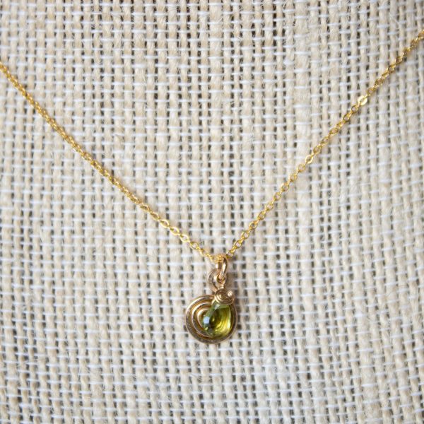 Orchid Moon - Peridot Spiral Necklace Cheap