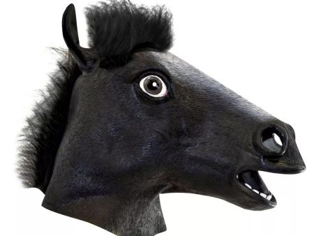 Black Horse Head Mask Costume Accessory For Cheap