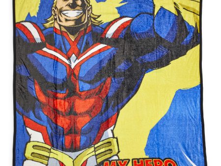 My Hero Academia Official All Might Large Fleece Throw Blanket | 60 x 45 Inches Hot on Sale