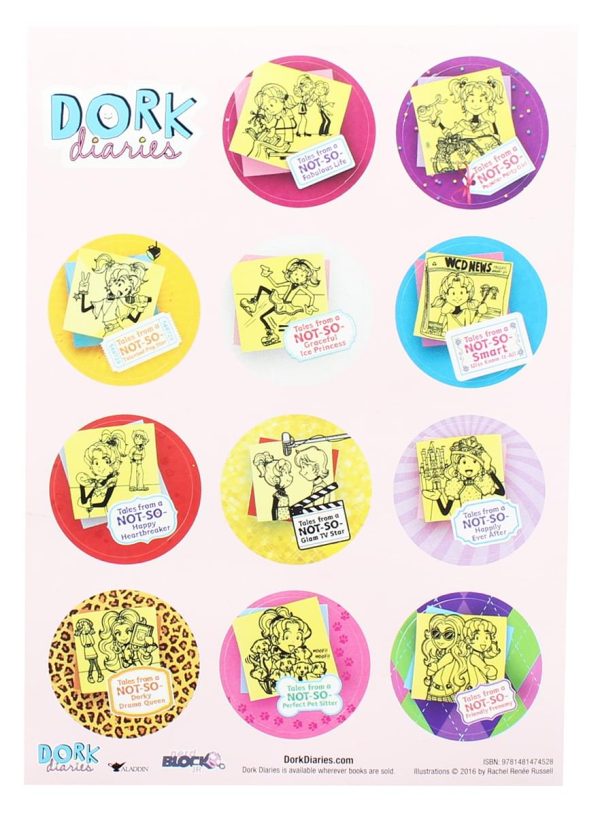 Dork Diaries Stickers, 12 Count For Sale