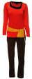 Star Trek Red Uhura Long Sleeve Adult Costume Pajama Set For Sale