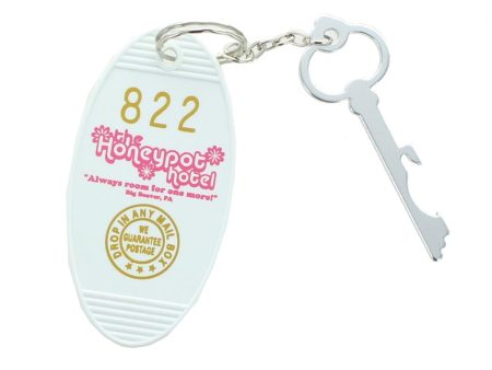 Retro Motel Key Fob - Honeypot Hotel White For Sale