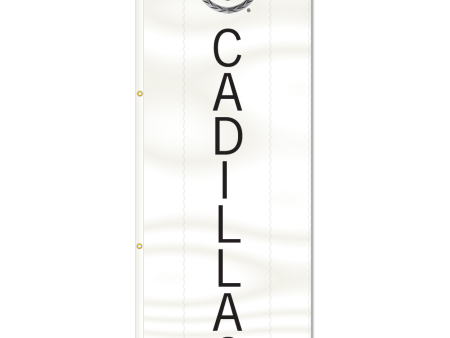 3x8ft Vertical Cadillac Logo Flag   Single sided printing For Discount