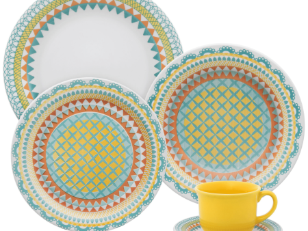 Floreal Bilro 20 Pieces Dinnerware Set Service for 4 Sale