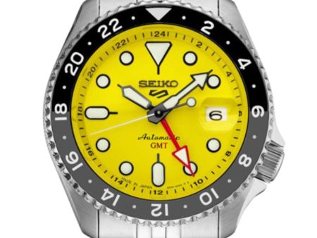 Seiko 5 Sports GMT SSK017 Automatic Watch Yellow Dial Online Sale